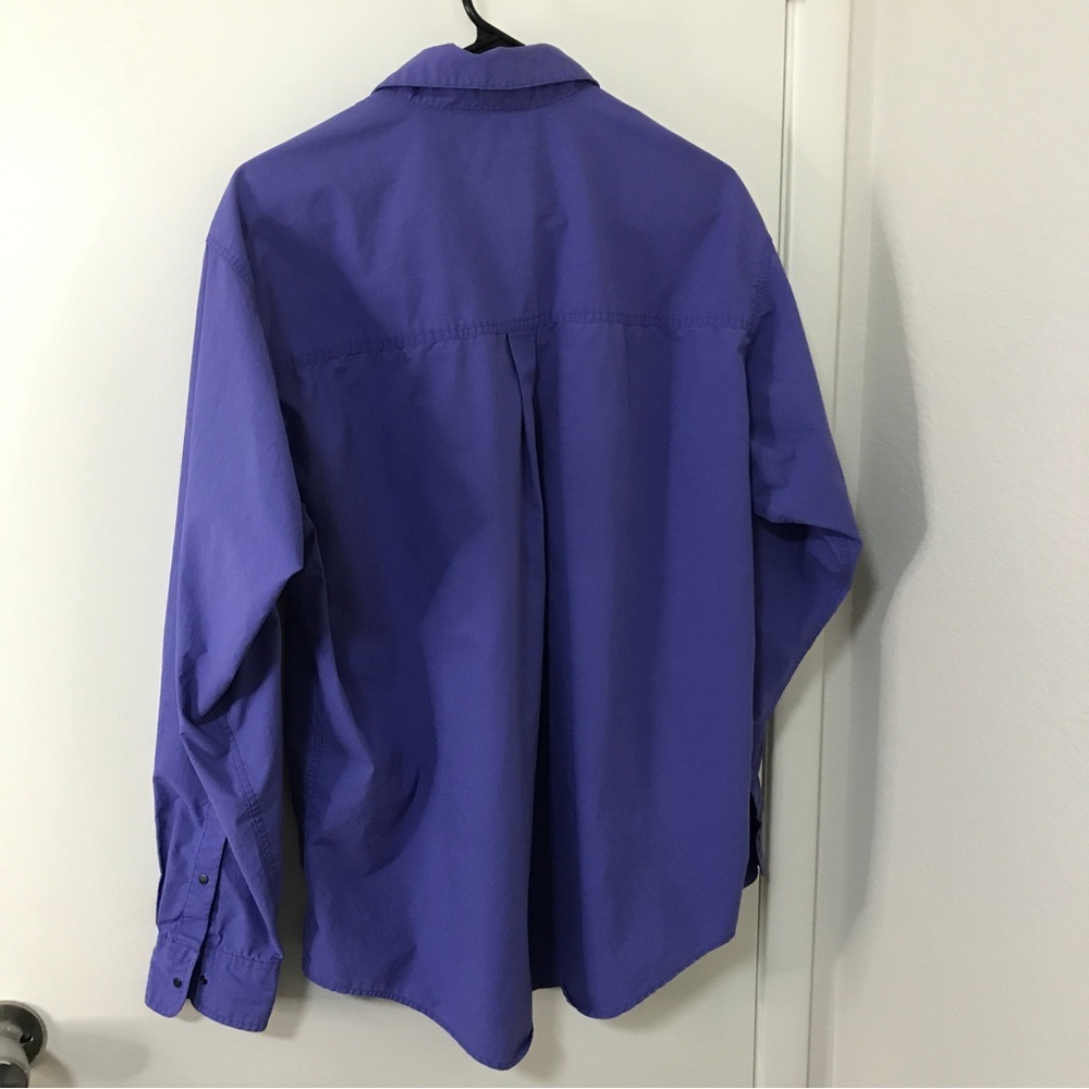 *Vintage* Patagonia Men’s bright purple snap button long sleeve shirt size M - Picture 2 of 10